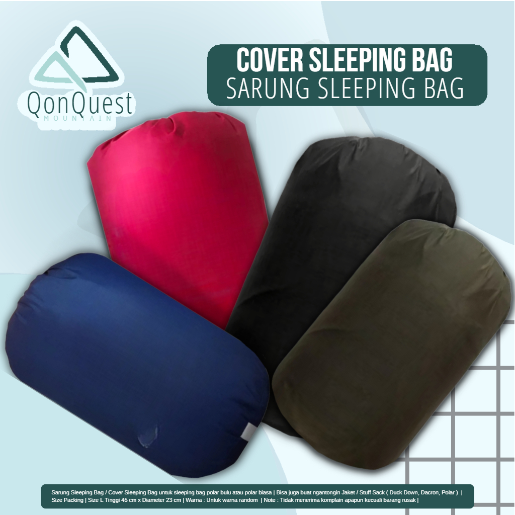 Cover sleeping bag - stuff sack kantong sliping bag - kantong tas sleeping bag polos - sarung sleepi