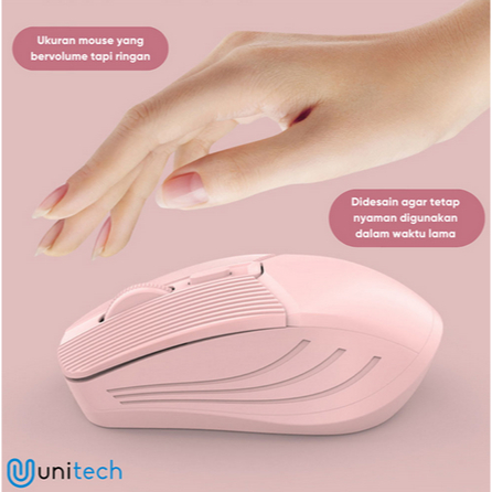 ITSTORE Unitech Bluetooth Mouse Wireless M 256 Silent Plus Recharger Ultra Slim Portable Macaron Series 1600DPI - M256