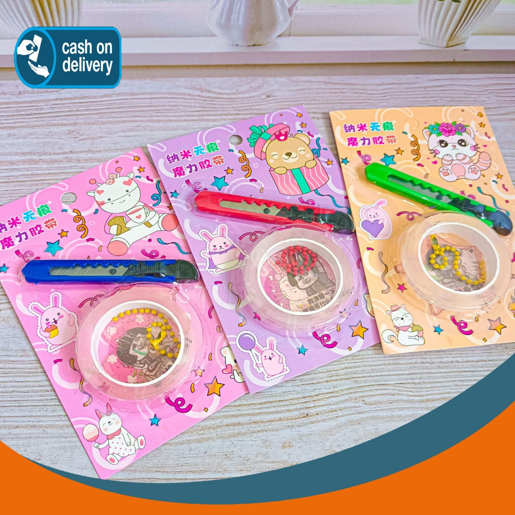 

PAKET DOUBLE TAPE SOLATIP DAN CUTTER BERUANG ALAT KERAJINAN TEDDY BEAR HEWAN ANIMAL SELOTIP KATER PISAU PEMOTONG KERTAS WARNA