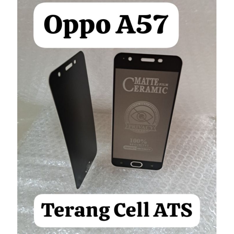 Tempered Glass Matte Film Ceramic Privacy Anti-Spy Oppo A1K / Oppo A37 / Oppo A53 / Oppo A54 / Oppo A83 / Oppo A57 / Oppo A71 / Oppo A96 / Oppo F1S / F5 / Oppo Neo 9 / Oppo F11 / Oppo F11 Pro / Oppo Reno 2 / Oppo Reno 2F / Oppo Reno 4 / Oppo Reno 4F