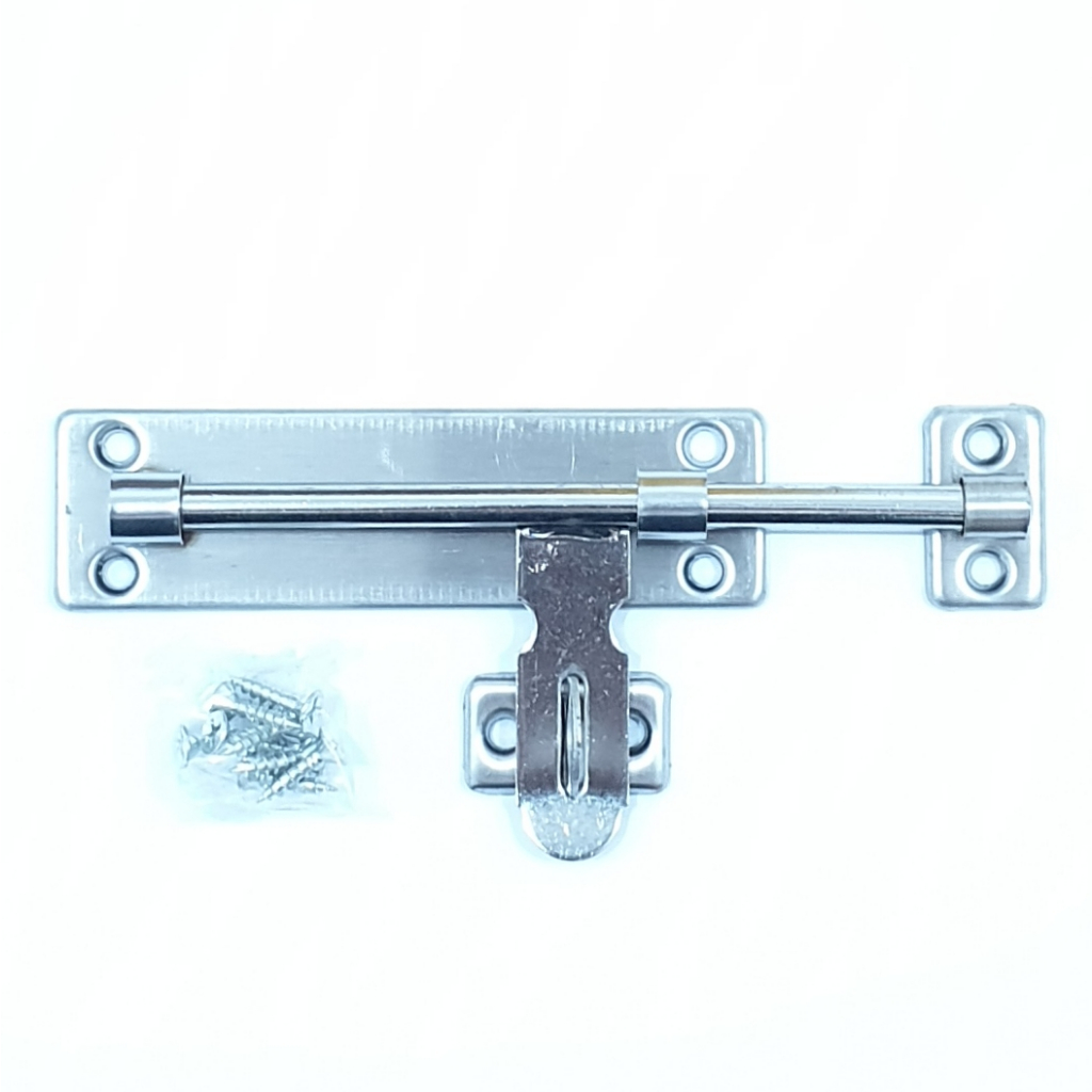 WL Overpal Overval 8" Grendel Pintu Jendela Stainless Steel Gerendel Slot Selot 8 Inch