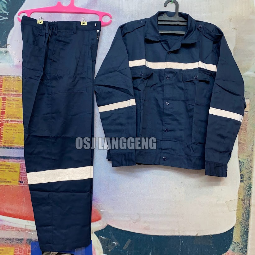 Wearpack Safety Setelan Baju Dan Celana Kerja Proyek Lengan Panjang