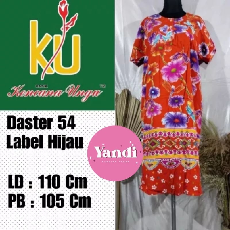 KENCANA UNGU ORI DASTER 54 LD 110 CM LABEL HIJAU.