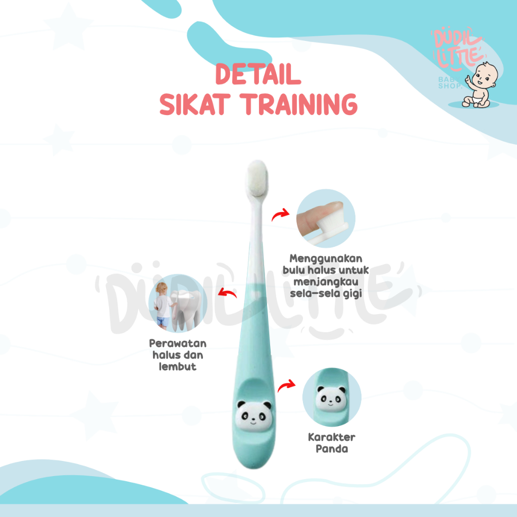 Sikat Gigi Bayi  Silicone Anak Bulu Halus Training Toothbrush