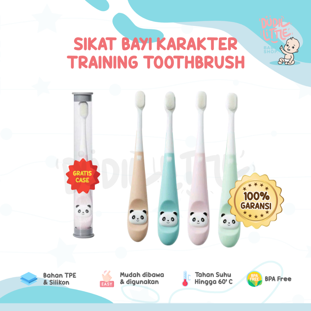 Sikat Gigi Bayi  Silicone Anak Bulu Halus Training Toothbrush