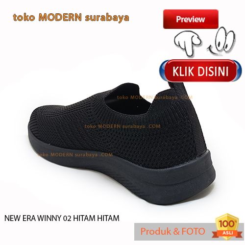 Sepatu wanita casual slip on kain rajut NEW ERA WINNY 02