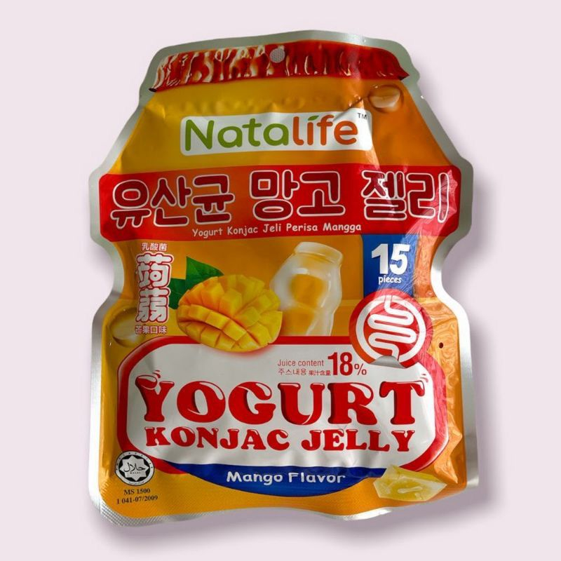 15PCS NATALIFE YOGURT KONJAC JELI JELLY RASA BUAH FRUIT FLAVOR HALAL VEGAN YOGHURT