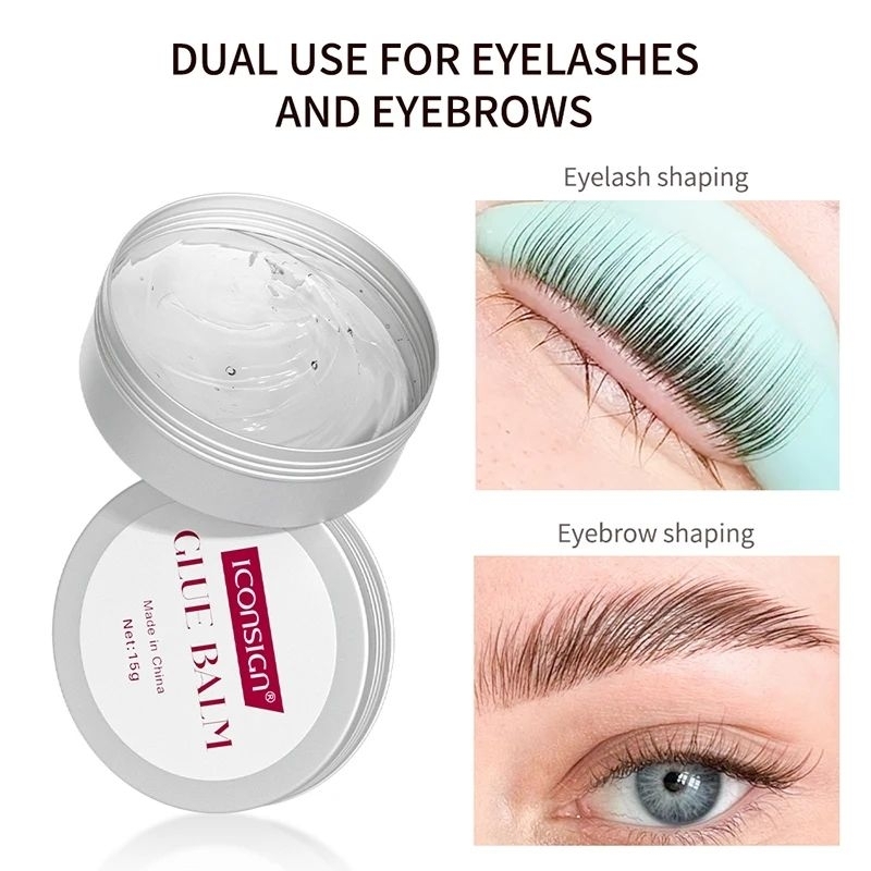 Glue Balm Icon Sign for Lash Lift With Brush Y Curler Perming Lem Lash Lift Padat Praktis 15gr