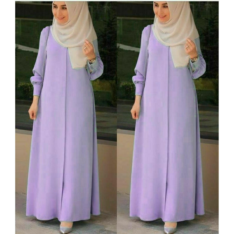 Gamis Modern Dress Busui Friendly Lilac