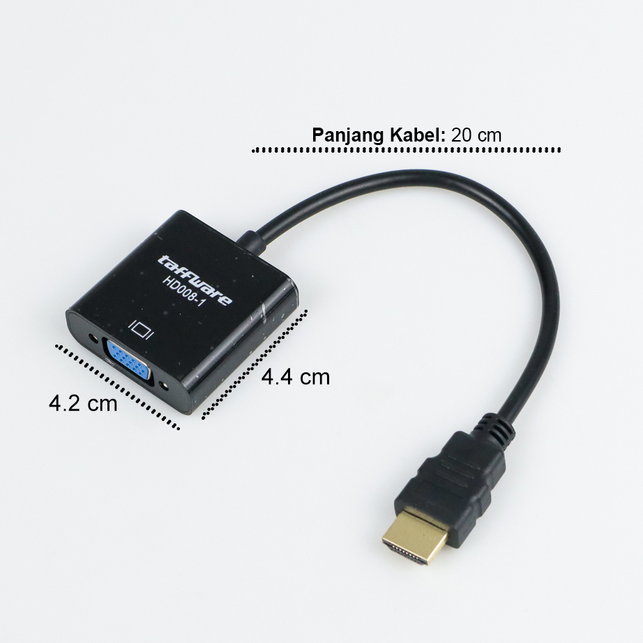 Taffware Adaptor HDMI ke VGA Female dengan Audio - HD008-1