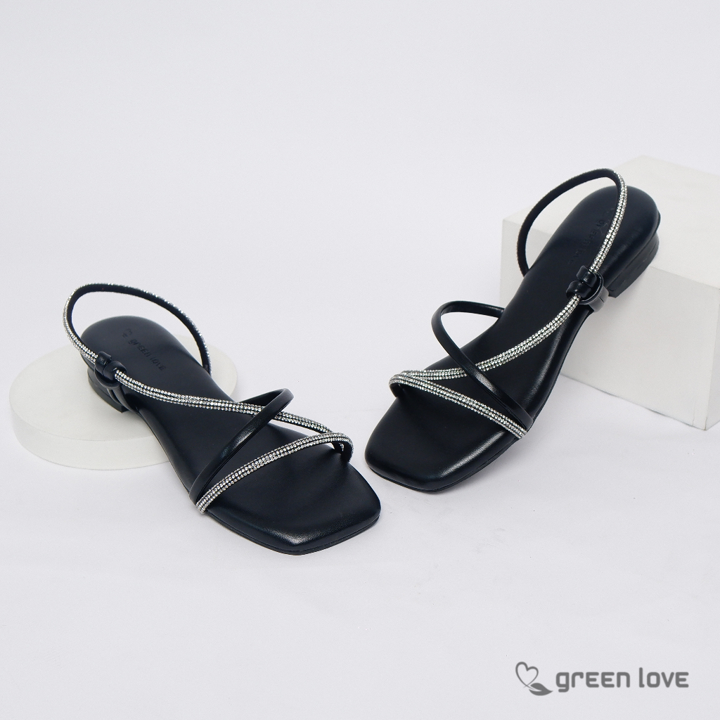 Green Love Sandal Heels Wanita FELLICIA