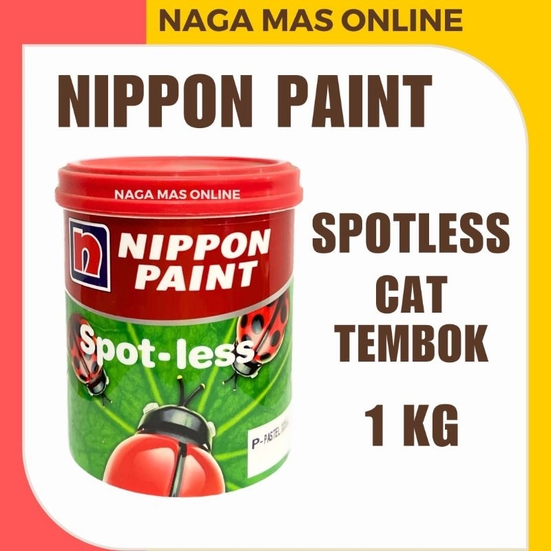 SPOTLESS NIPPON PAINT 1 KG / CAT TEMBOK ANTI NODA / CAT DINDING EXTERIOR INTERIOR