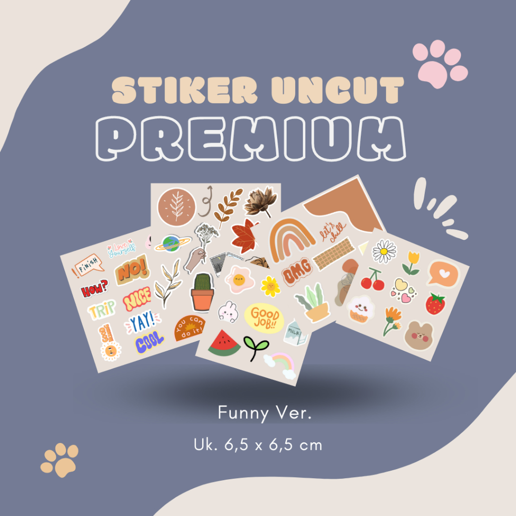 

(BACA DESKRIPSI) Stiker Aesthetic uncut/stiker retro/stiker premium/stiker jurnal/stiker lucu
