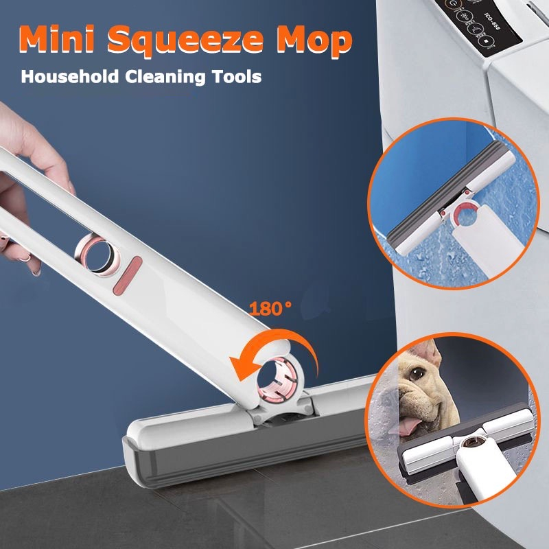 Alat Pel Pembersih Ruangan / Home Car Portable Mini Mop / Portable Mini Pel Sponge / Alat Pel Mudah Disimpan / Pembersih Lantai Bor Keramik / Pel Penyerap Kuat Tersembunyi Alat Pel Spons