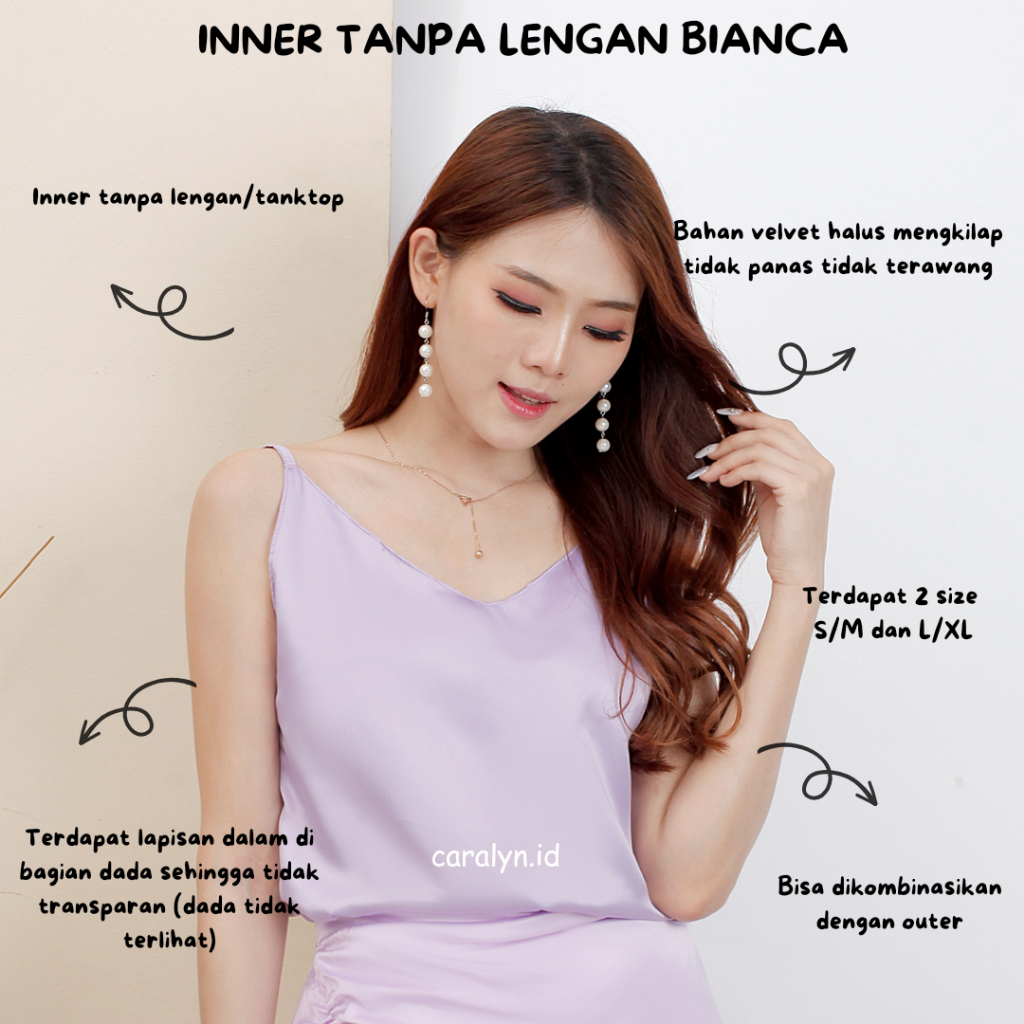 INNER BIANCA INNER V DALAMAN MANSET OUTER INNER VELVET MENGKILAP