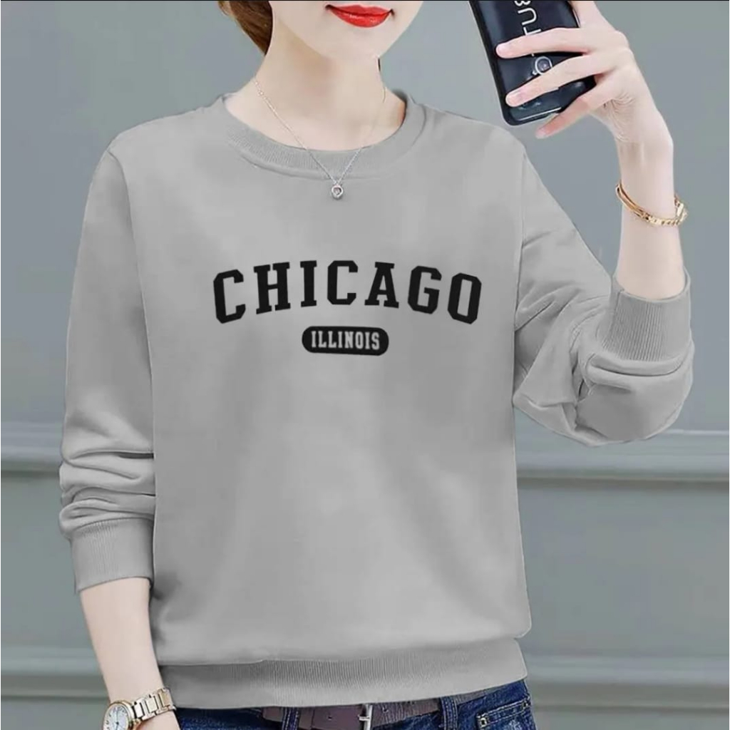 FASHION COOLS - BISA COD~BAJU TRENDY CHICAGO GIRL TERBARU-KAOS DISTRO WANITA KEREN LENGAN PANJANG KEKINIAN DAN TERLARIS