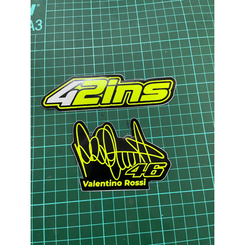 STIKER SABLON STABILO GRAFTAC MOTO GP DISTRO KARTUN CLOTHING MONSTER ROSSI PEDROSA 46 26 41 25 DLL