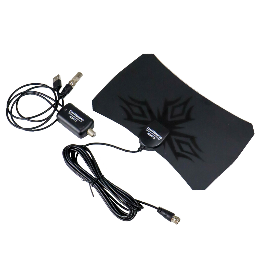 Taffware Antena TV Digital Indoor DVB-T2 28dB Signal Booster Amplifer - N0012 - Black