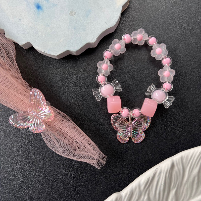 GELANG KUPU-KUPU HADIAH UNTUK ANAK | GELANG CINCIN ANAK LIONTIN KUPU-KUPU