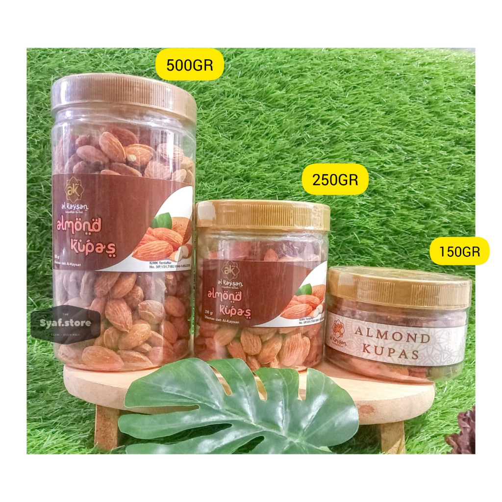 

KACANG Almond kupas roasted 250gr/500gr milk flavour ORIGINAL HALAL TERMURAH