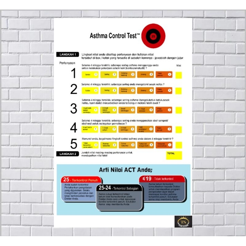Poster Kesehatan Asma/Asthma Control Test = ACT