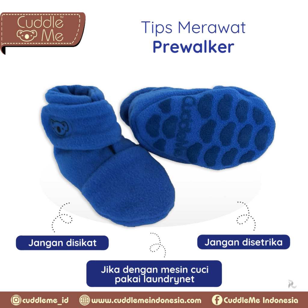 CUDDLEME Prewalker Sepatu Booties Bayi Anti  Selip Cuddleme Sepatu Bayi