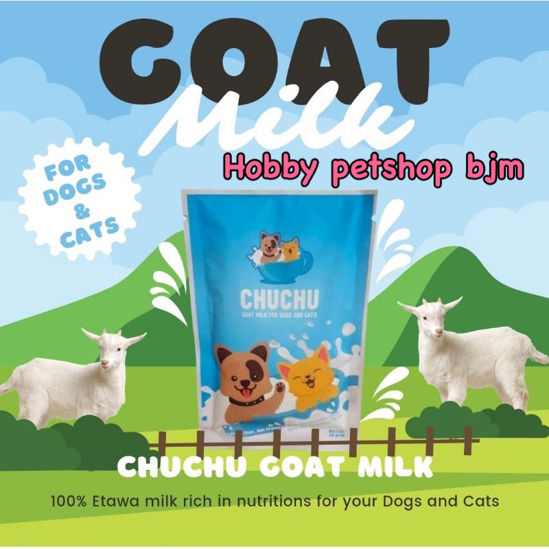 Chuchu susu goat milk 20gr - susu kucing anjing dari susu kambing