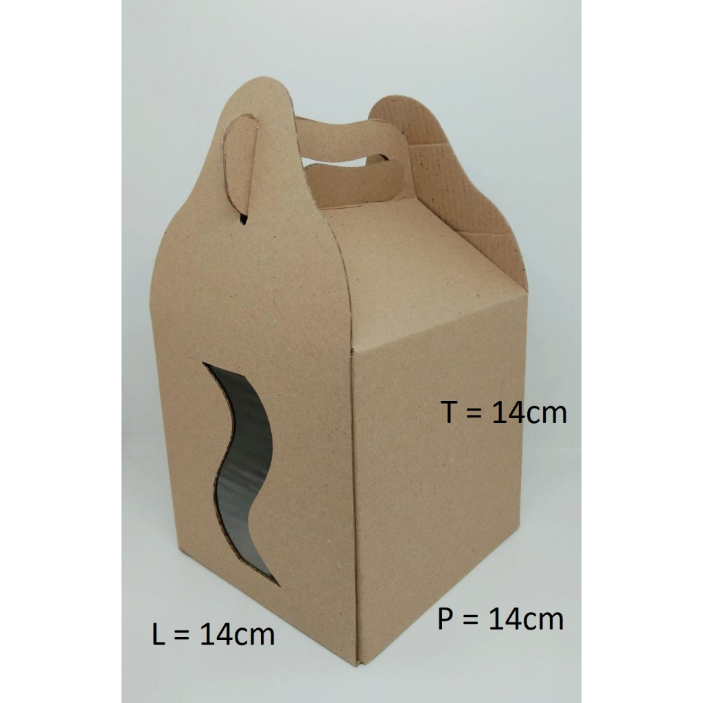 5pcs GABLE BOX MIKA 14X14X14 CM E-FLUTE