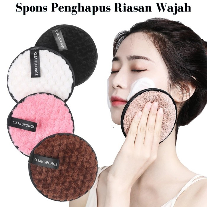 CLEAN SPONGE Makeup Remover Puff / Cleansing Puff Remover makeup Cotton / Makeup Removal Pad / Spons Penghapus makeup