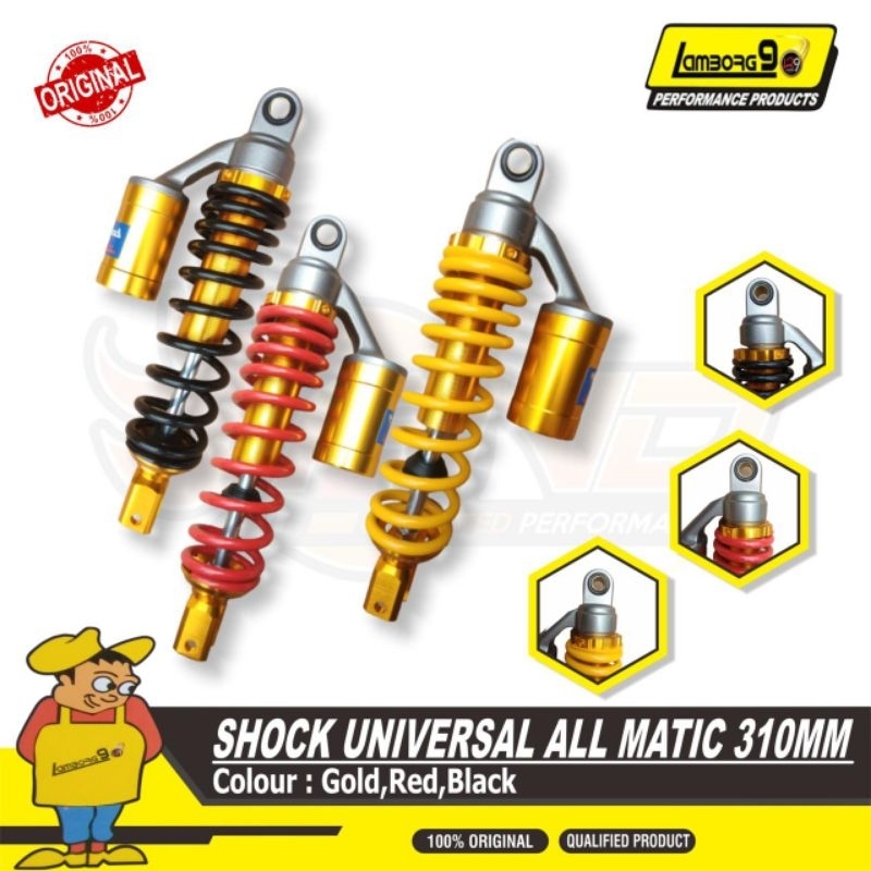 SHOCK TABUNG ATAS MATIC 310mm (Lambor9),SHOCK UNIVERSAL ALL MATIC 310MM
