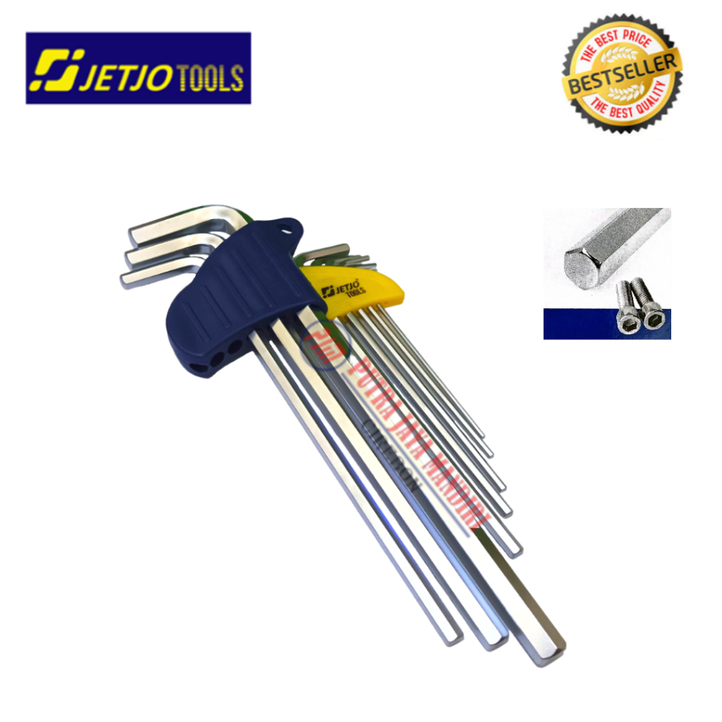 JETJO Kunci L Panjang Set 8 Pc / Kunci L Set Panjang 8Pc HEX KEY LONG SET