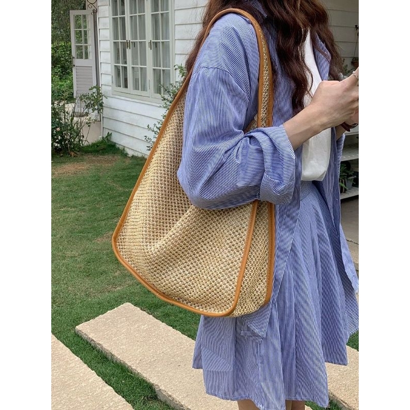 SARA - WOVEN STRAW KOREAN BAG TAS BAHU WANITA