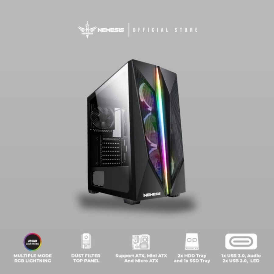 CASE CPU NYK BLACK WIDOW T40 RGB