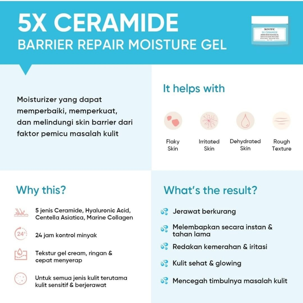 Skintific 5X Ceramide Barrier Repair Moisture Gel Moisturizer 30gr