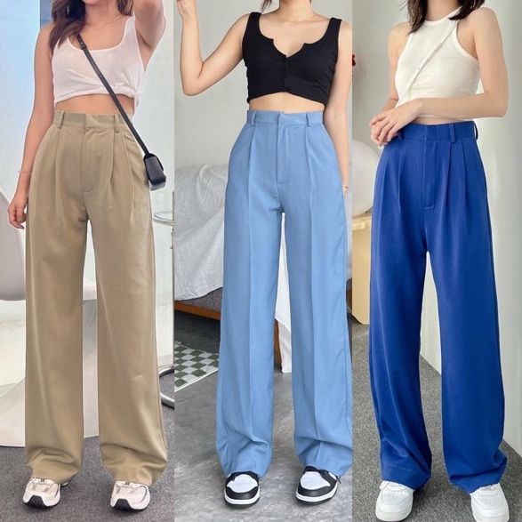 grosir_solo ||  TROUSER PANT LOOSE / TROUSERS WANITA / CELANA KULOT CRINKLE PANT / LOOSE PANT ANTI KUSUT WANITA BAHAN CRINKLE AIRFLOW