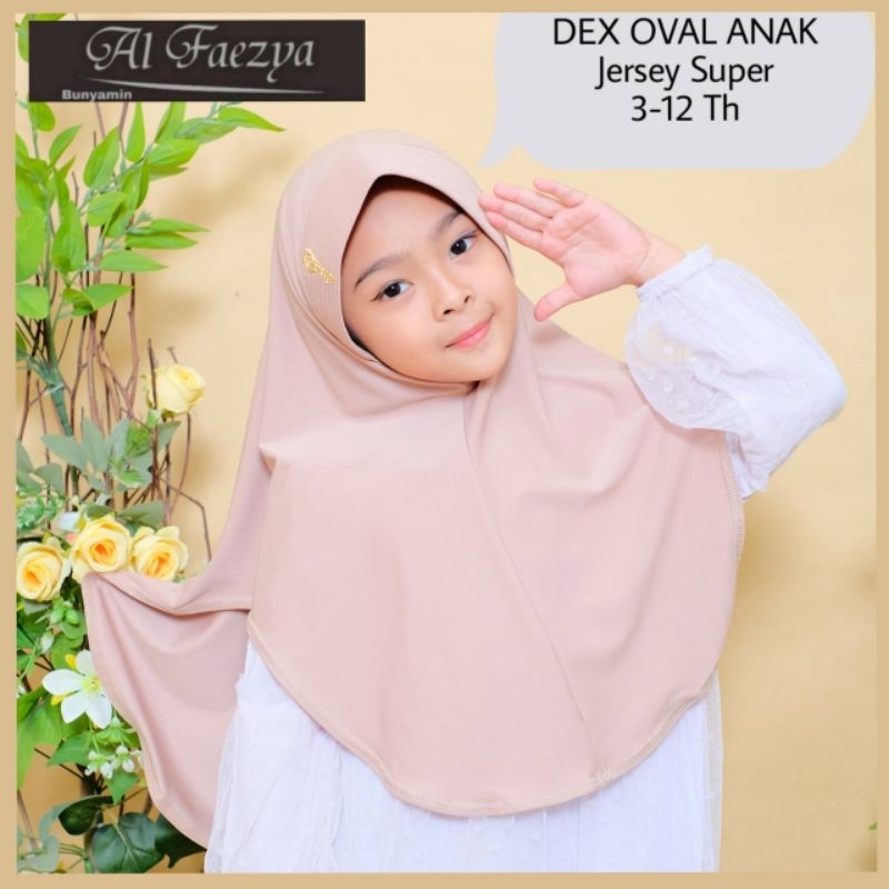 DEXOVAL ANAK JERSEY SUPER AL FAEZYA / JILBAB ANAK / KERUDUNG ANAK/ HIJAB ANAK /COD