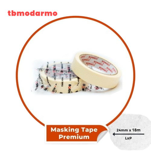 

TBMO MASKING TAPE PREMIUM 24MMX20Y/24MMX21Y MSTB0016 BORNEO