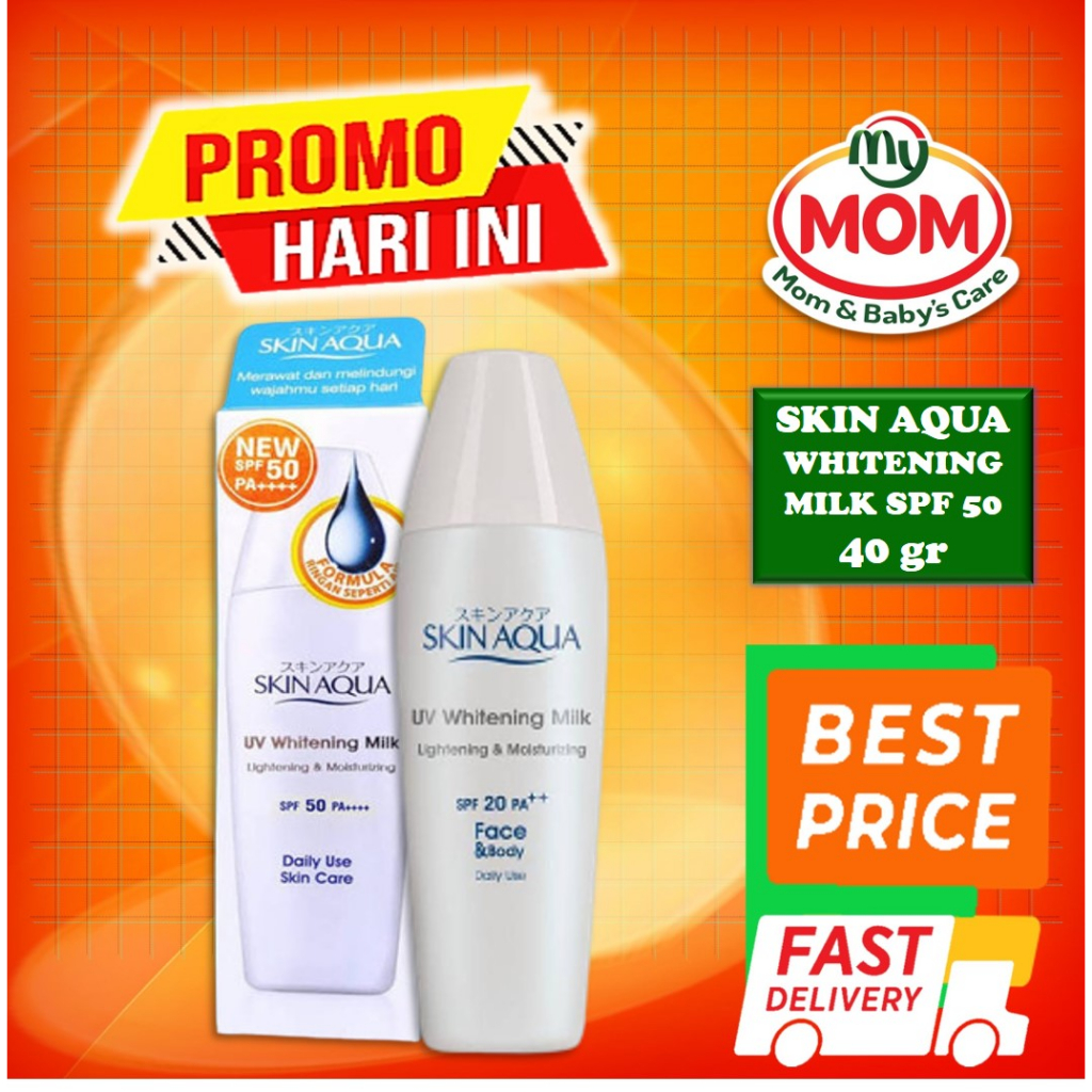 [BPOM] Skin Aqua UV Whitening Milk SPF 50 PA++++ 40gr (Putih) / Skin Aqua SunScreen / Sun Block / MY MOM