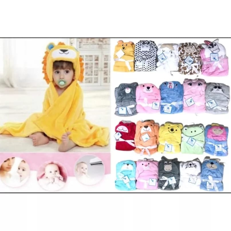 Selimut Bayi Topi Boneka Bulu Halus Lembut  Motif Lucu 8326