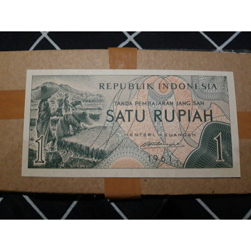 UANG 1 RUPIAH 1961 UNC 100% MULUS