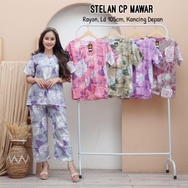 setelan celana panjang wanita/setelan baju celana/baju tidur wanita/