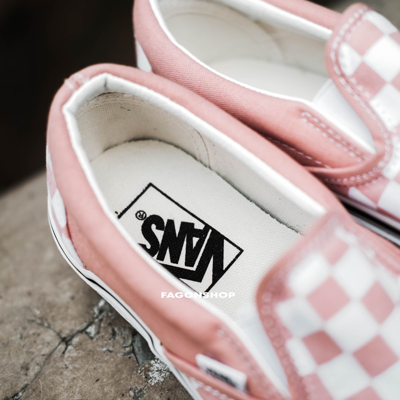 VANS SLIP-ON CHECKERBOARD ROSETTE CLASSIC ORIGINAL 100%