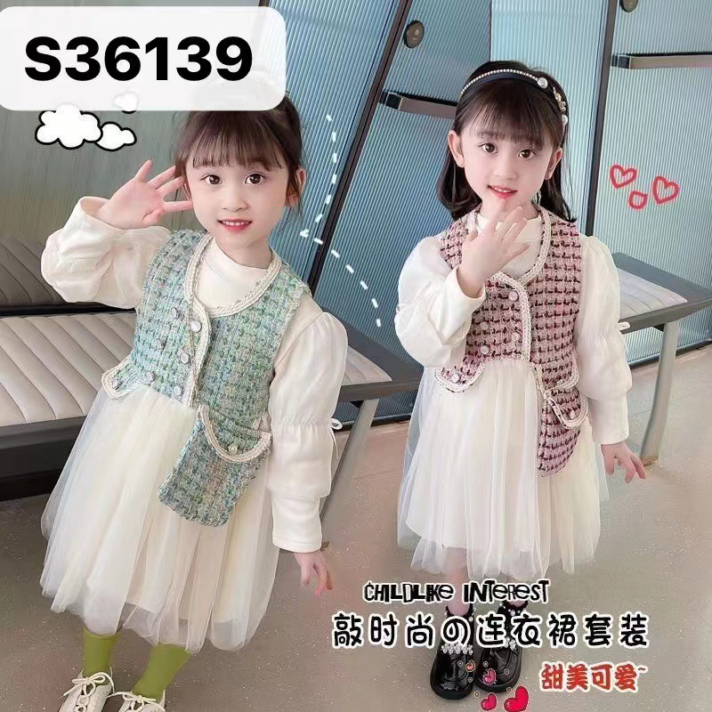 Dress anak perempuan Import 1-4 th A091