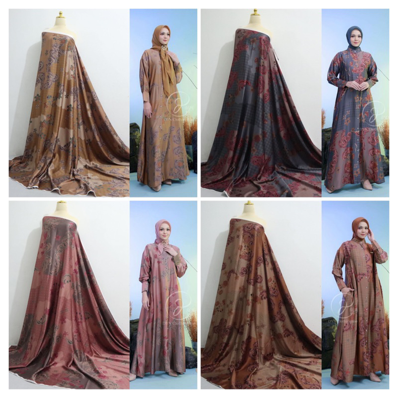 Bahan Kain Silk Delina / bahan gamis seragam sarimbit / kain meteran murah terbaru/ bahan bridesmaid