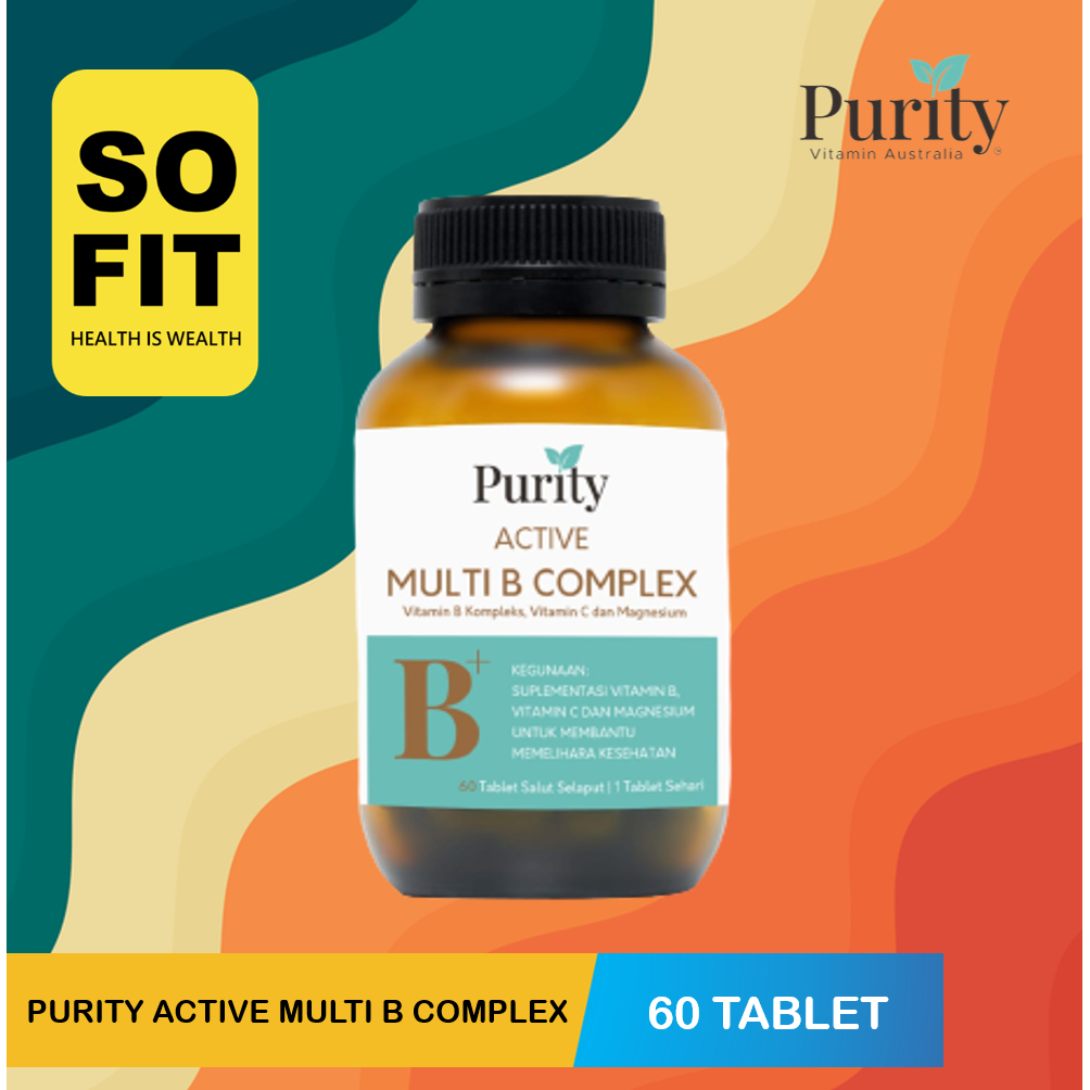 Purity Active Multi B Complex 60 Tablet / Vitamin B Compleks Multivitamin / Suplemen Kesehatan