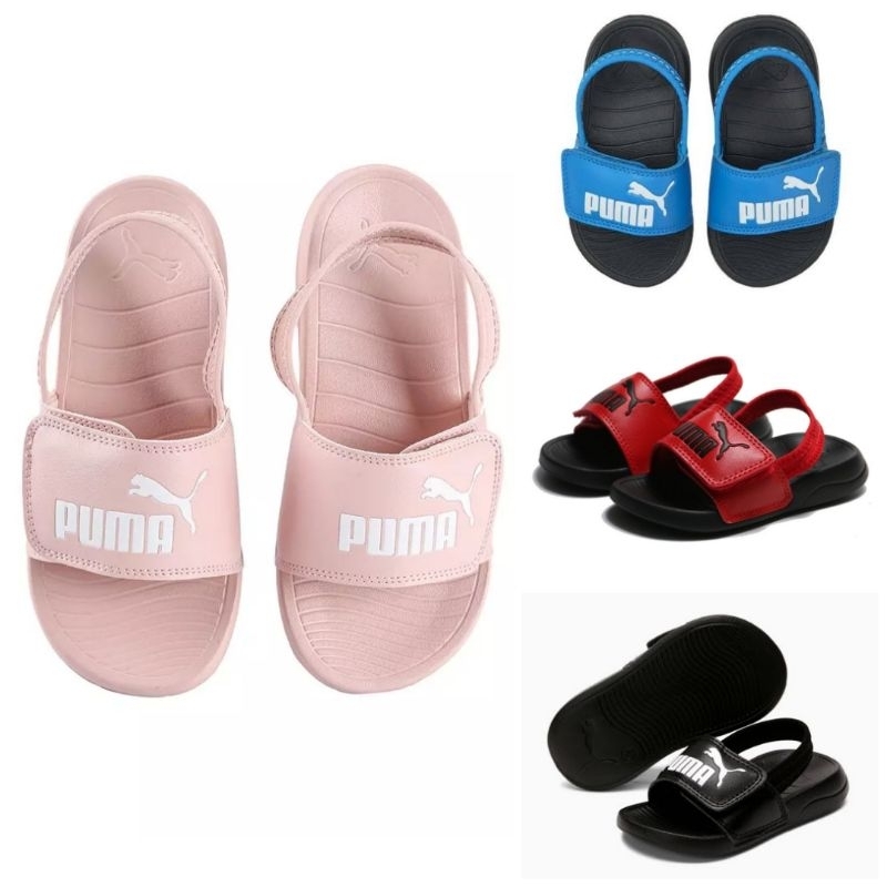 PUMA POPCAT Kids Backstrap 20 Girls Boys Unisex Black Pink White Sandals Kids Youth Toddler Baby San