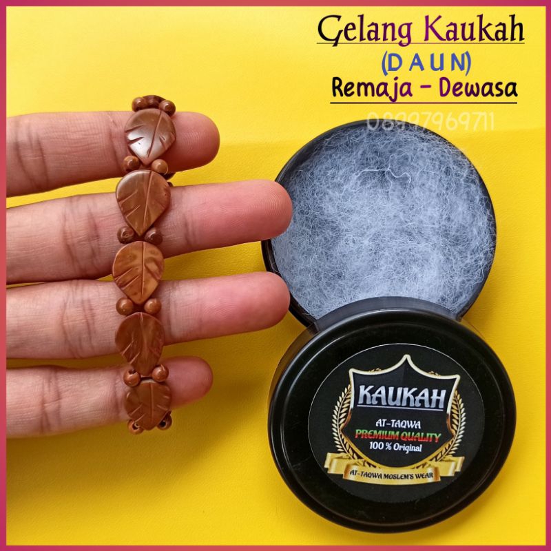 Gelang kaukah (DAUN + WADAH) gelang Kayu kaokah koka kokka kukah kokkah PrIa - Wanita