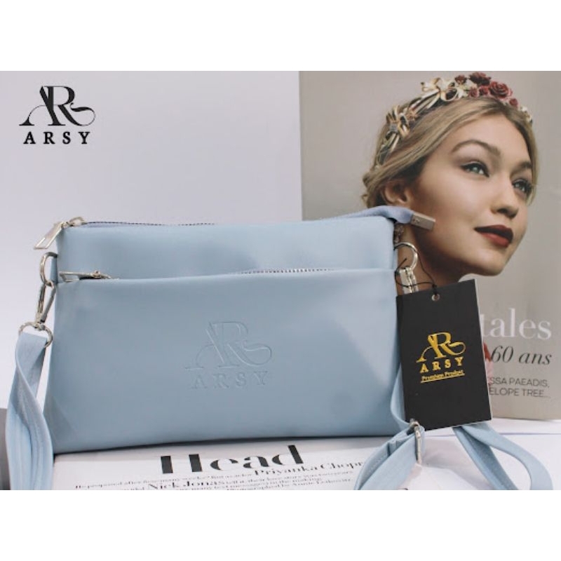 Tas Selempang Wanita Reyna Bag by Arsy | SLINGBAG POUCH DUA TALI MULTIFUNGSI (POUCH/TAS SELEMPANG) DAISY GABIA SHAQUEENA BAG BIRU TSABITA NANDA AYSILA AINUN
