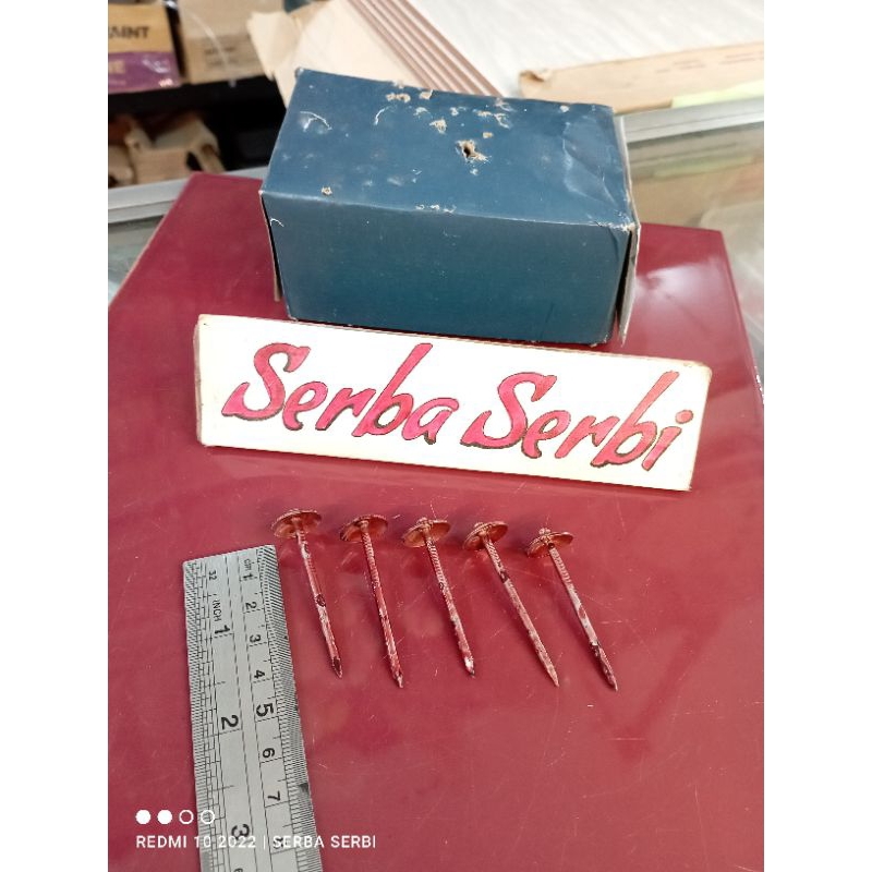 (/KOTAK MERAH PAKU SENG) Paku merah seng atap 1-3/4" ±650gram