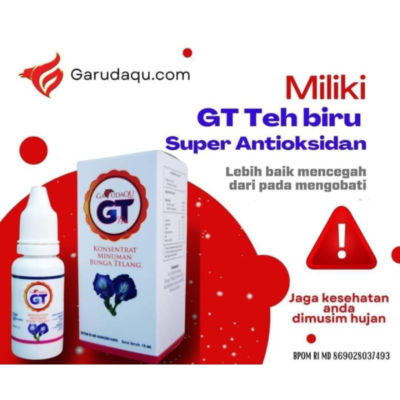 Beli 3 Gratis1 teh biru GT Garudaqu ekstrak bunga telang dan kulit manggis jamu tetes